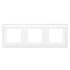 Plaque de finition MOSAIC - 3 poste - blanc - 82x224 mm - sens de montage : horizontal