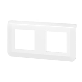 Plaque de finition MOSAIC - 2 poste - blanc - 82x153 mm - sens de montage : horizontal