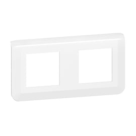 Plaque de finition MOSAIC - 2 poste - blanc - 82x153 mm - sens de montage : horizontal