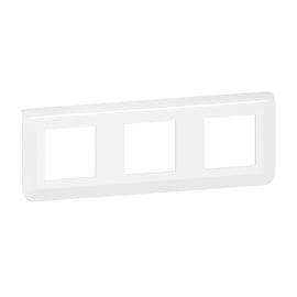 Plaque de finition MOSAIC - 3 poste - blanc - 82x224 mm - sens de montage : horizontal