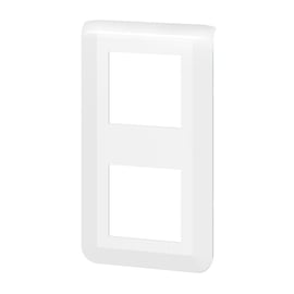 Plaque de finition MOSAIC - 2 poste - blanc - 82x153 mm - sens de montage : vertical