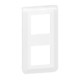 Plaque de finition MOSAIC - 2 poste - blanc - 82x153 mm - sens de montage : vertical