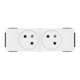 Prise de courant MOSAIC SOLUCLIP - 2P+T- Double Prise