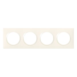 Plaque pour appareillage carrée DOOXIE - 4 - blanc