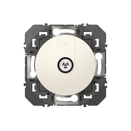 Prise TV simple DOOXIE - blanc