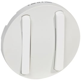 Enjoliveur étroit pour double interrupteur CELIANE - blanc