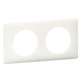 Plaque pour appareillage CELIANE LAQUE - 2 poste - blanc