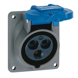 Prise fixe HYPRA 3P+T 200-250V - 16 A - 84 x 74 mm