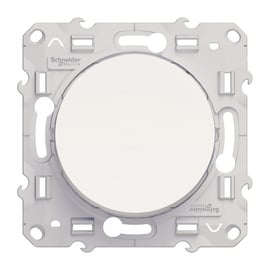 Interrupteur double poussoir ODACE - Nombre de modules : 1 - Intensité : 10 A - Coloris : blanc