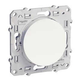Interrupteur double poussoir ODACE - Nombre de modules : 1 - Intensité : 10 A - Coloris : blanc