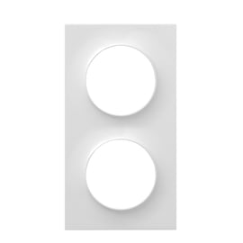 Plaque pour appareillage ODACE STYL - 2 poste - blanc - 85x156 mm