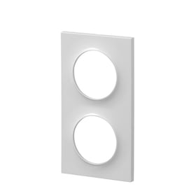 Plaque pour appareillage ODACE STYL - 2 poste - blanc - 85x156 mm