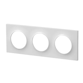 Plaque pour appareillage ODACE STYL - 3 poste - blanc