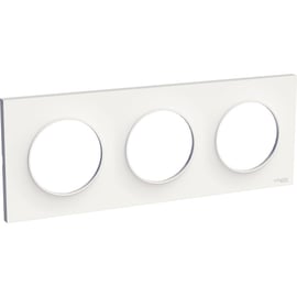 Plaque pour appareillage ODACE STYL - 3 poste - blanc