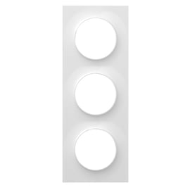 Plaque pour appareillage ODACE STYL - 3 poste - blanc