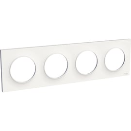 Plaque pour appareillage ODACE STYL - 4 poste - blanc