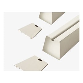 Capuchon support de climatisation sol pvc ivoire