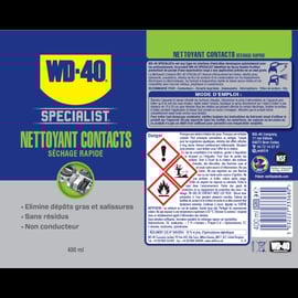 Nettoyant contact SPECIALIST séchage rapide - 400 ml