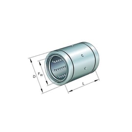 Douille à billes KB20-PP - Diamètre intérieur : 20 mm - Diamètre extérieur : 32 mm - Largeur : 45 mm