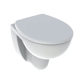 Pack WC suspendu BASTIA COMPACT RIMFREE 48cm avec abattant standard Blanc