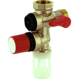 Groupe de sécurité pour chauffe-eau droit laiton - 3/4"