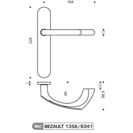 Ensemble sur grande plaque ALTO XL argent