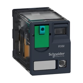 Relais miniature débrochable Harmony RXM AB2BD - bouton test - LED - 24 VCC - 2 F/O