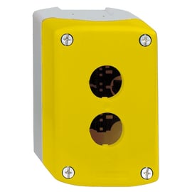 Boîte à boutons vide Harmony XAL - 1 trou - couvercle jaune