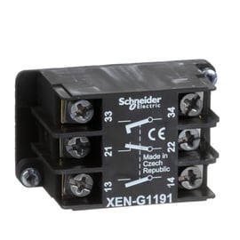 Bloc de contact à rappel XENG - 22 mm - 2NF+1NO