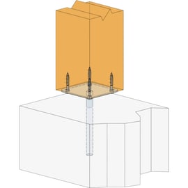 Pied de poteau PPSP à sceller platine fixe