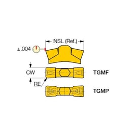 Plaquette de tronçonnage/gorges carbure TGMF