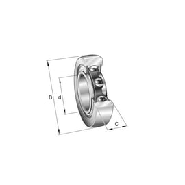 Galet à billes série LR6-2RSR