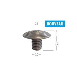 Clous podotactiles inox 304 à sceller diamètre 25 mm sachet de 200 pièces
