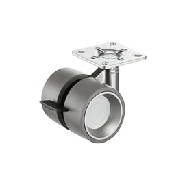 Roulette de meuble sur platine bandage plastique 660.33