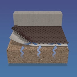 Nappe drainante Delta MS- 560 g/m² en rouleau de 2,0 x 20 mètres