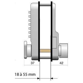 Verrou à code mécanique JOKEY 900 en applique