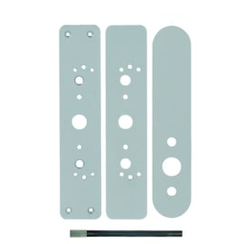 Plaque d'aptation pour serrure antipanique barre argent