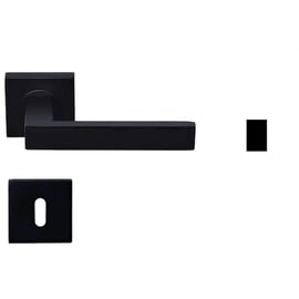 Rosace carrée inox 304 noire mat pour béquille COLETTE