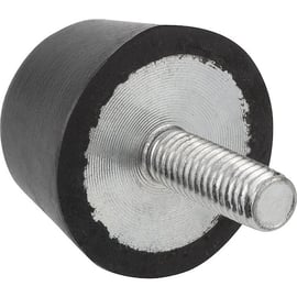 Tampon en caoutchouc à visser - Diamètre extérieur 25 mm - Hauteur 17 mm - Filetage M06