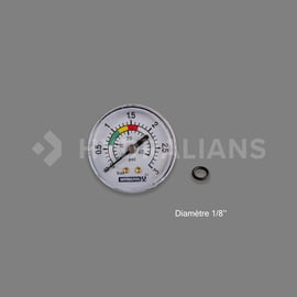 Manomètre 1/8" 3kg/cm axial filtre cantabric D750