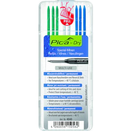 Mine de rechange application humide 3 bleues, 3 verts et 2 blancs