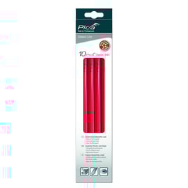 Crayon de charpentier rouge - 30 cm en boîte de 10