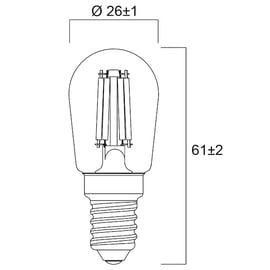 Lampe LED TOLEDO RETRO PYGMY - E14 - 250 Lm - 2700 K -2,5 W