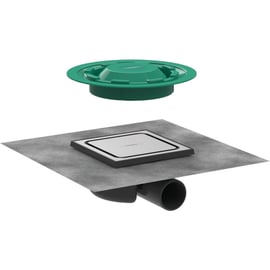 Siphon de douche 15 X 15 cm acier inox