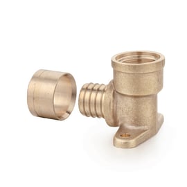 Coude applique pour tube PER - Femelle court - à glissement