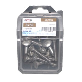 Vis tête ronde collet carré (TRCC) Inox A2 Coque