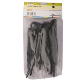 10 crampons de sol en plastique pour tube PE D16