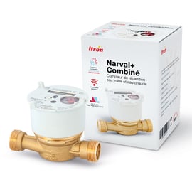 Compteur jet unique NARVAL+ eau chaude - eau froide DN15