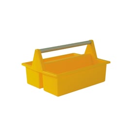 Bac de transport outillage polypropylène avec poignée - 395 x 290 x215 mm avec 2 compartiments