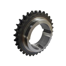 Pignon double à moyeu amovible à denture trempée